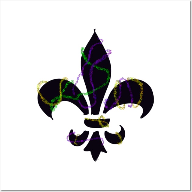 Fleur de Lis Mardi Gras Wall Art by Stephanie Kennedy 